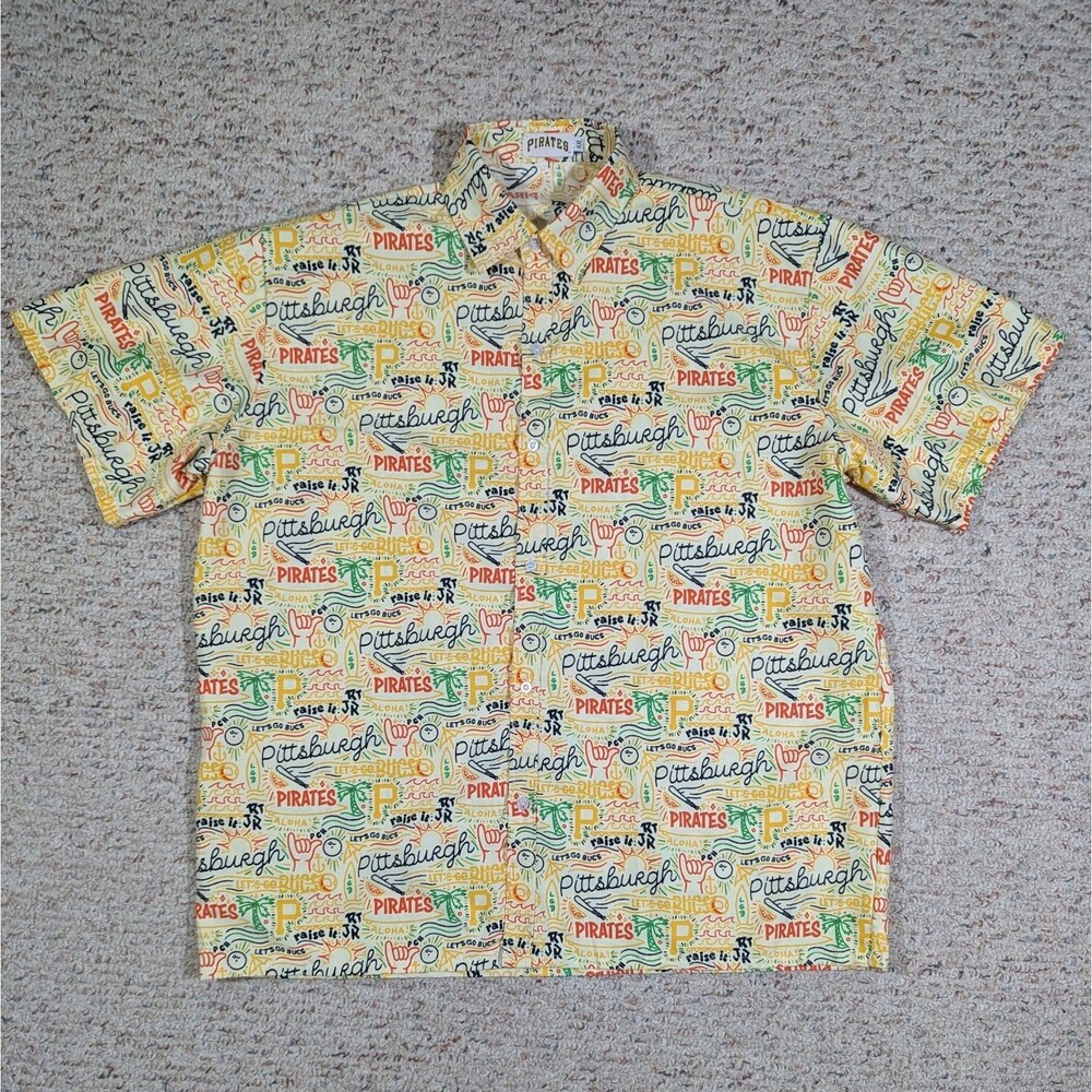 Pittsburgh Pirates Hawaiian Shirt Adult XL Button-Up SGA 2025 All-Over Print MLB